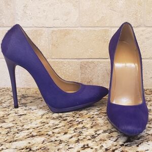 Balenciaga Royal Blue Pony Hair Heels